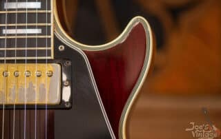 A Close up of a Gibson Les Paul guitar.